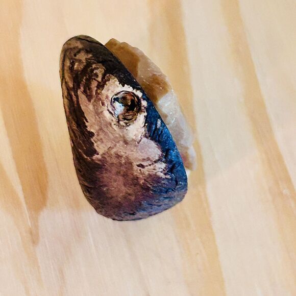 Vintage Native South American Carved Tagua Nut Head Man Silhouette Profile - Picture 5 of 11